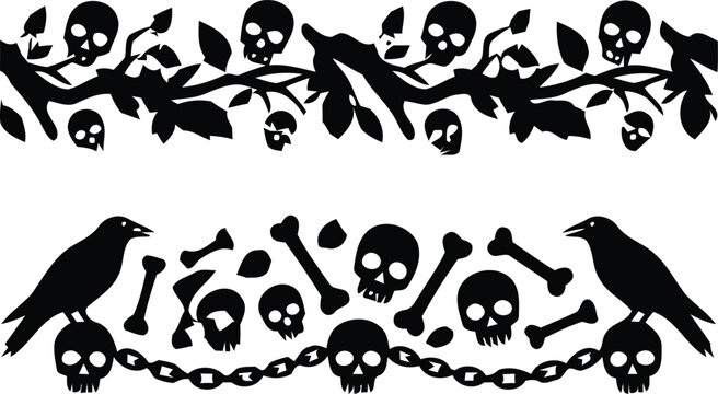 silhouettes of helloween symble