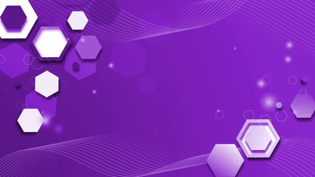 Abstract background with floating hexagon shapes and flowing lines modern tech style design for banner animation