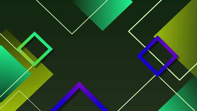 Abstract background with diamond frames and diagonal lines on a modern geometric design animation