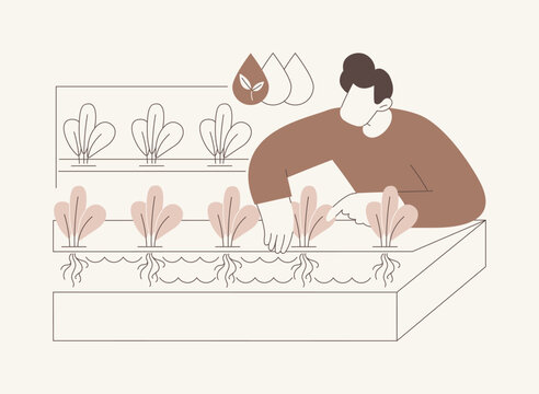 Hydroponic farm isolated cartoon vector illustrations.