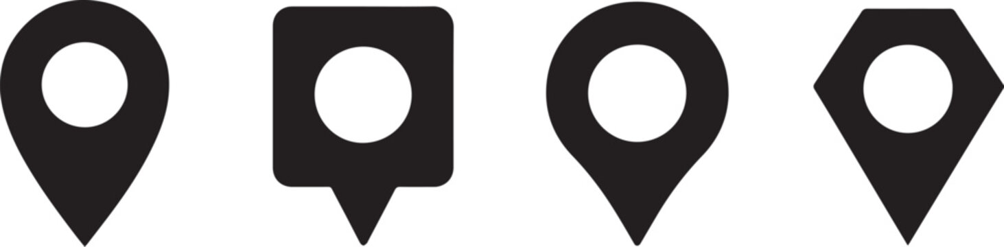 Pin icon set. Location icon vector. destination icon. map pin