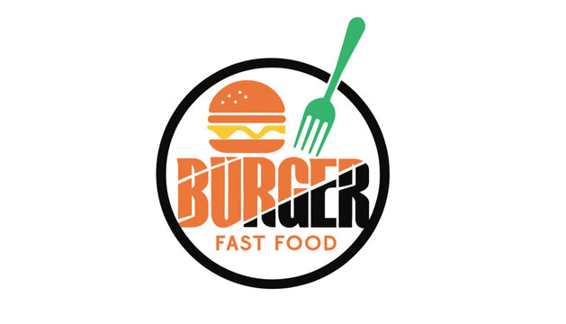 burger fast food logo design