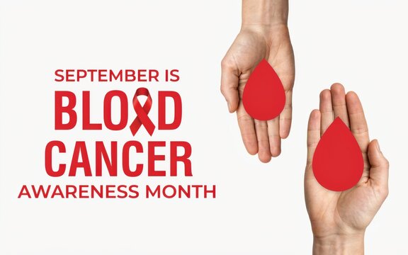 Blood cancer awareness month concept isolated on white