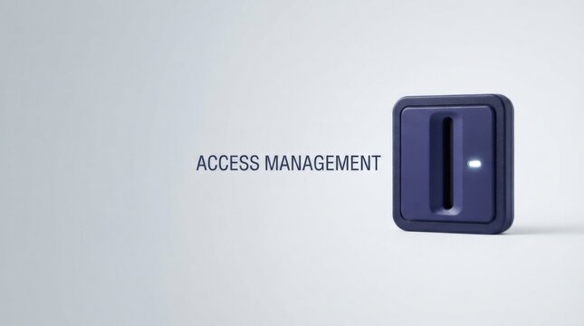 Access Management Badge Swipe Reader Device on Light Background