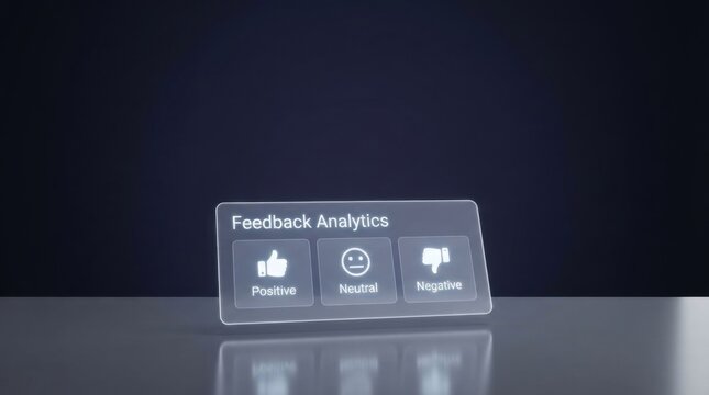 Feedback Analytics Sentiment Panel With Thumbs Up and Down Icons