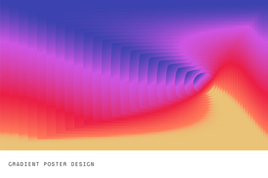 Abstract Pink Purple Gradient Background with Distorted Perspective Tunnel