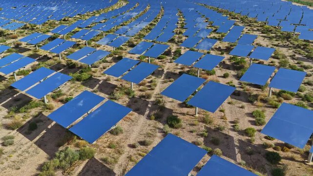 Molten salt tower solar thermal power plant, new energy, super mirror power plant, prism tower