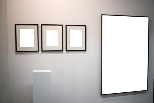Minimalist Modern Art Gallery Wall With Empty Frames