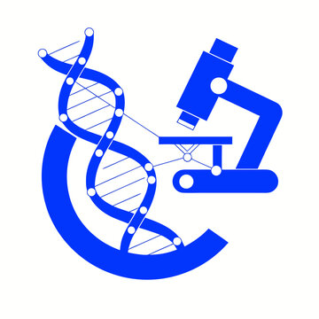 Scientific Medical Research DNA And Microscope Vector Illustration