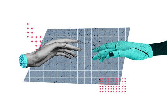Composite trend artwork sketch image photo collage of anonymous bodyless appear two hand arm wrist fragment hold partnership connection