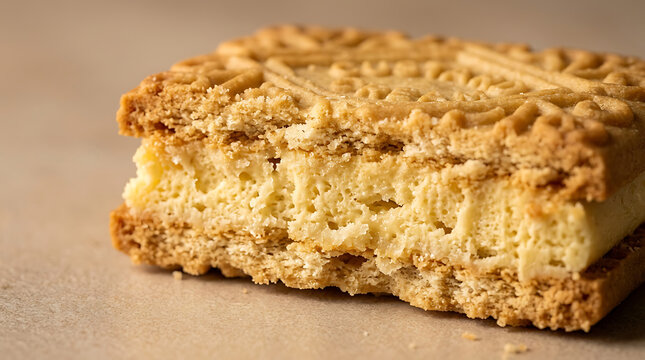 Sweet Biscuit Sandwich Close-up Macro Shot