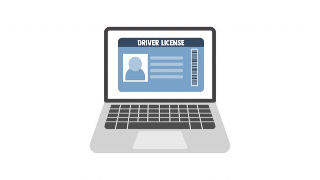 computer takes driving license examination test online