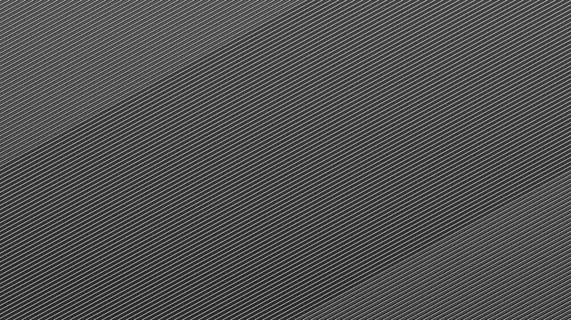 Abstract diagonal white lines on dark gray background, minimal geometric motion texture and pattern