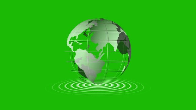 International news background animation. Digital world news background animation, global earth rotating Digital World News Studio Background for news report and breaking news, alpha channel