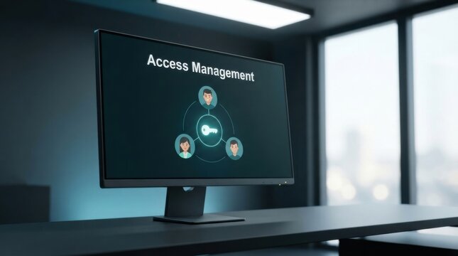 Access Management User Roles and Key Displayed on Office Monitor