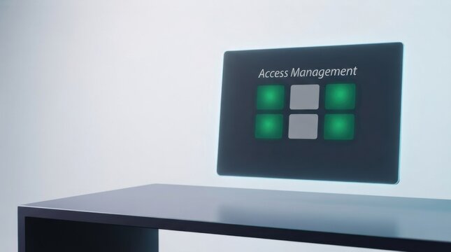 Access Management Status Panel With Permission Grid on Desk