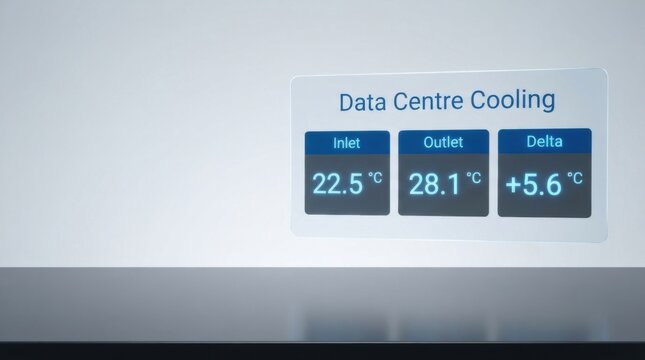 Data Centre Cooling Dashboard With Inlet Outlet Delta Temperatures