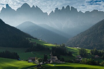 seceda, dolomites, mountains, italy, dolimity, góry, skały,  santa magdalena © Alicja