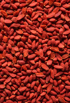 Superfood goji berries background, healthy eating and antioxidant rich nutrition, traditional chinese medicine ingredient
