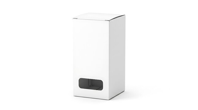 White blank tea dispenser box mock up template on isolated white background