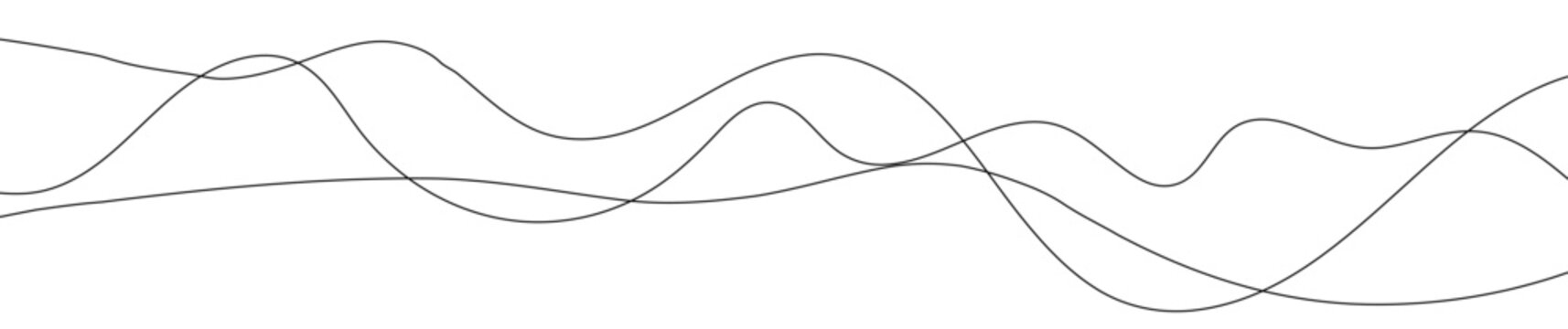 Thin curved wavy lines