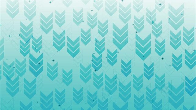 Abstract background with repeating chevron arrows and small sparkles animation