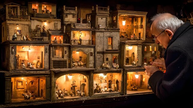 crafting wooden toys in a historic workshop, handcrafted details, warm rustic interior, timeless European craftsmanship