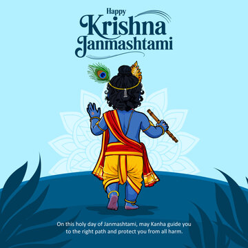 Happy Krishna Janmashtami 2026 | Celebrate the divine birth of Lord Krishna with love, devotion, and blessings. May Kanha guide you toward the right path and protect you from all harm.