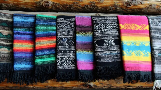 textile workshop with handwoven fabrics and intricate folk patterns, cultural preservation and craftsmanship