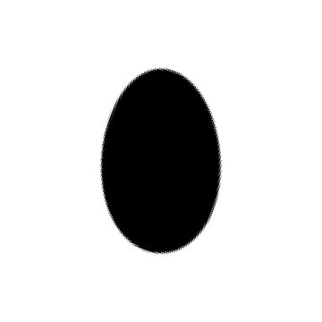 Simple Smooth Organic Abstract Oval Blob Shape Halftone Art on White Background. Retro Pop Art Organic Oval Blob Illustration on White Background.