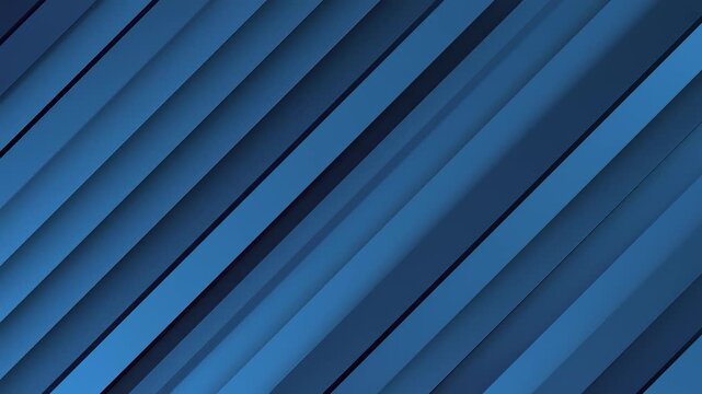 Abstract blue diagonal stripes slowly moving with a subtle gradient for technology backgrounds