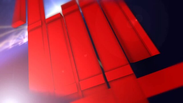 3D Global Network News Broadcast Package Intro with Green Screen Display Panel Frame