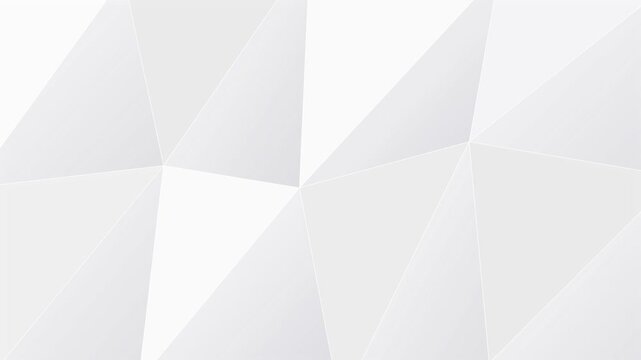 Minimalist white low poly geometric background with subtle soft light shades