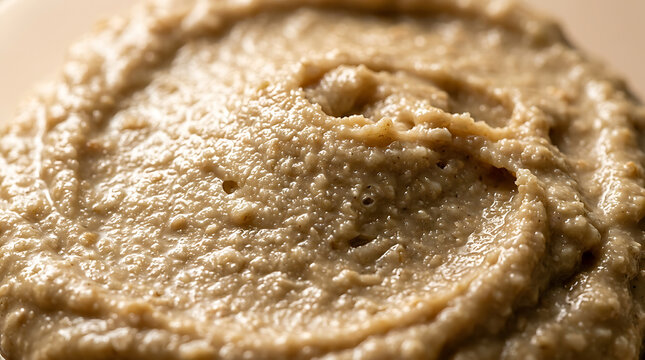 Creamy Hummus Dip Macro Texture