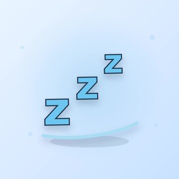 Sleep Zzz Icon Animation for Rest and Relaxation