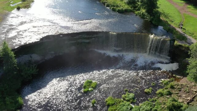 J&auml;gala Waterfall - The waterfall is approximately 8 metres high and more than 50 metres wide. It is the widest natural waterfall in Estonia.