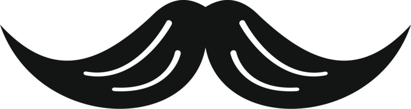 Black mustache symbol representing movember and men's health awareness