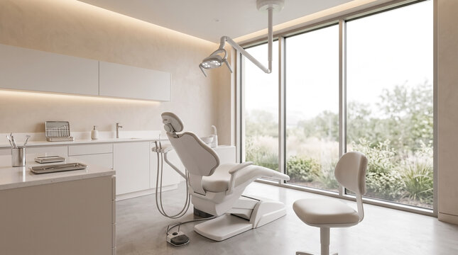 Modern dental clinic interior with professional medical equipment