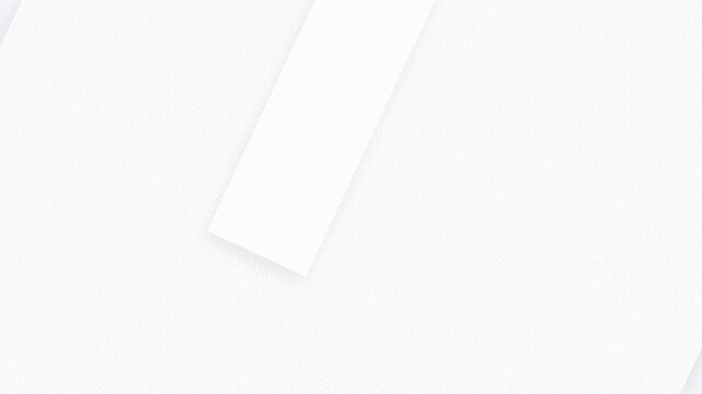 Minimalist white geometric pattern with a subtle diagonal rectangular overlay