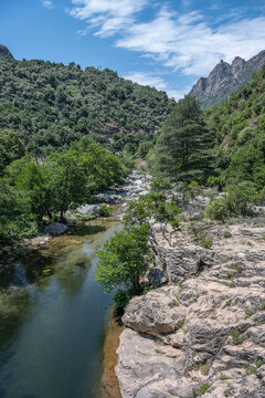 Corse France Gorges Spelunca Landscape Nature Wild westcoast