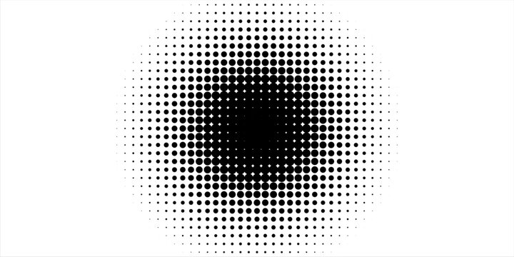 Halftone gradient. Dotted gradient, smooth dots spraying and halftones dot background seamless horizontal geometric pattern vector template set. unique dots modern circles