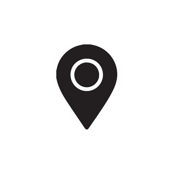 map pointer icon silhouette