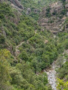Corse France Gorges Spelunca Landscape Nature Wild westcoast