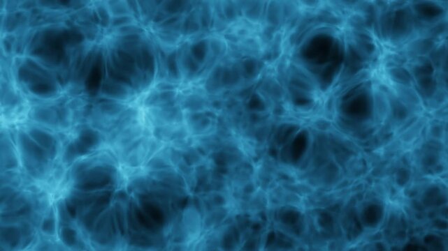 Abstract blue energy plasma swirls with glowing electric waves. Vibrant liquid lightning motion flows through this energy plasma. Futuristic sci-fi light fills the abstract energy plasma.