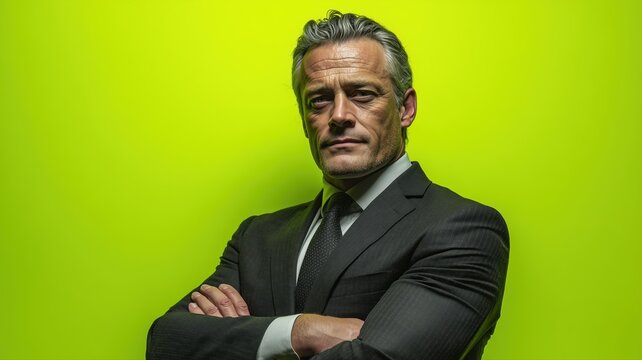 confident businessman in formal suit