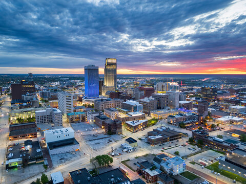 Omaha, Nebraska, USA City Skyline