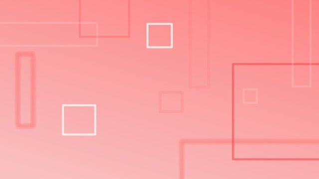 Soft Coral Pink Abstract Background with Floating Geometric Squares