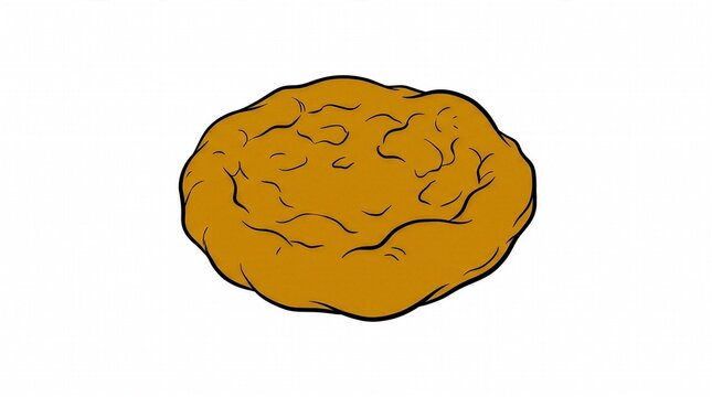 Sketch illustration of a langos