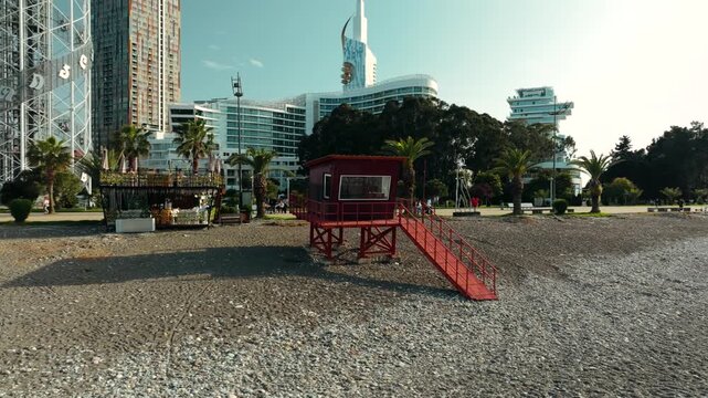 Batumi City Center, Orbi City and Heroes Alley &mdash; Aerial Drone View, Georgia