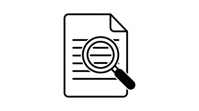 Magnifying Glass Over Document